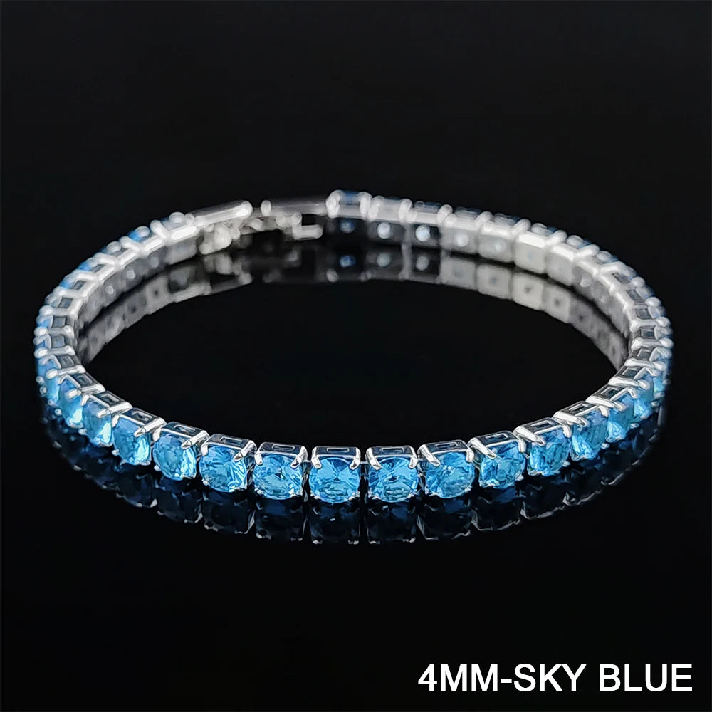 Gold Silver Color Tennis Bracelets Bangle for Women Wedding on Hand 99cents Man Jewelry Wholesale Goth Freeshippings Item S5877b