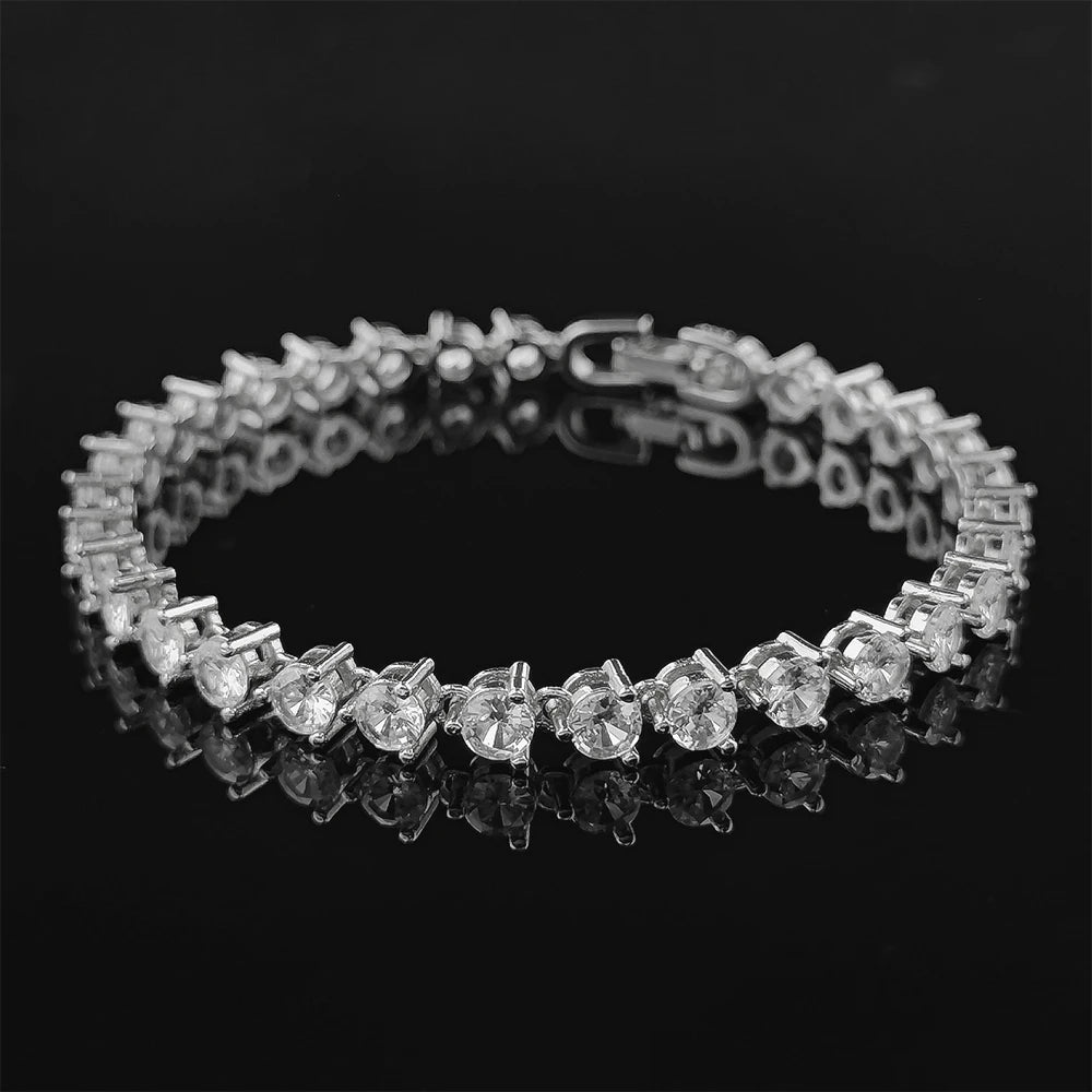 Gold Silver Color Tennis Bracelets Bangle for Women Wedding on Hand 99cents Man Jewelry Wholesale Goth Freeshippings Item S5877b