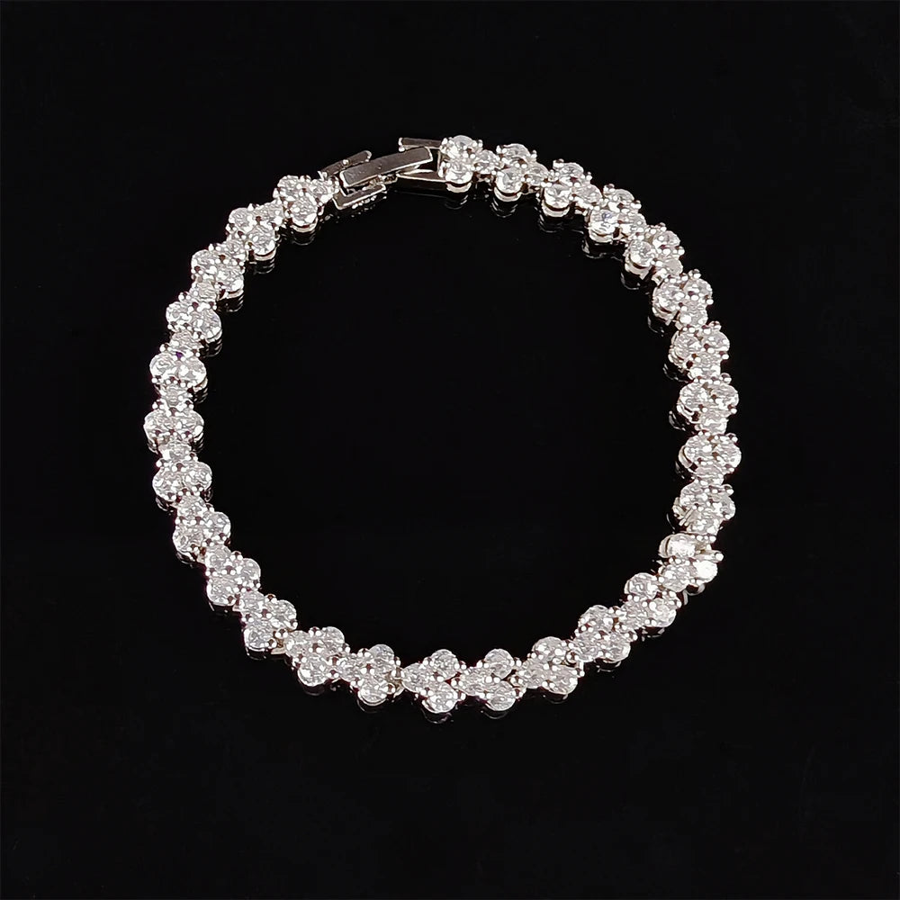 Gold Silver Color Tennis Bracelets Bangle for Women Wedding on Hand 99cents Man Jewelry Wholesale Goth Freeshippings Item S5877b