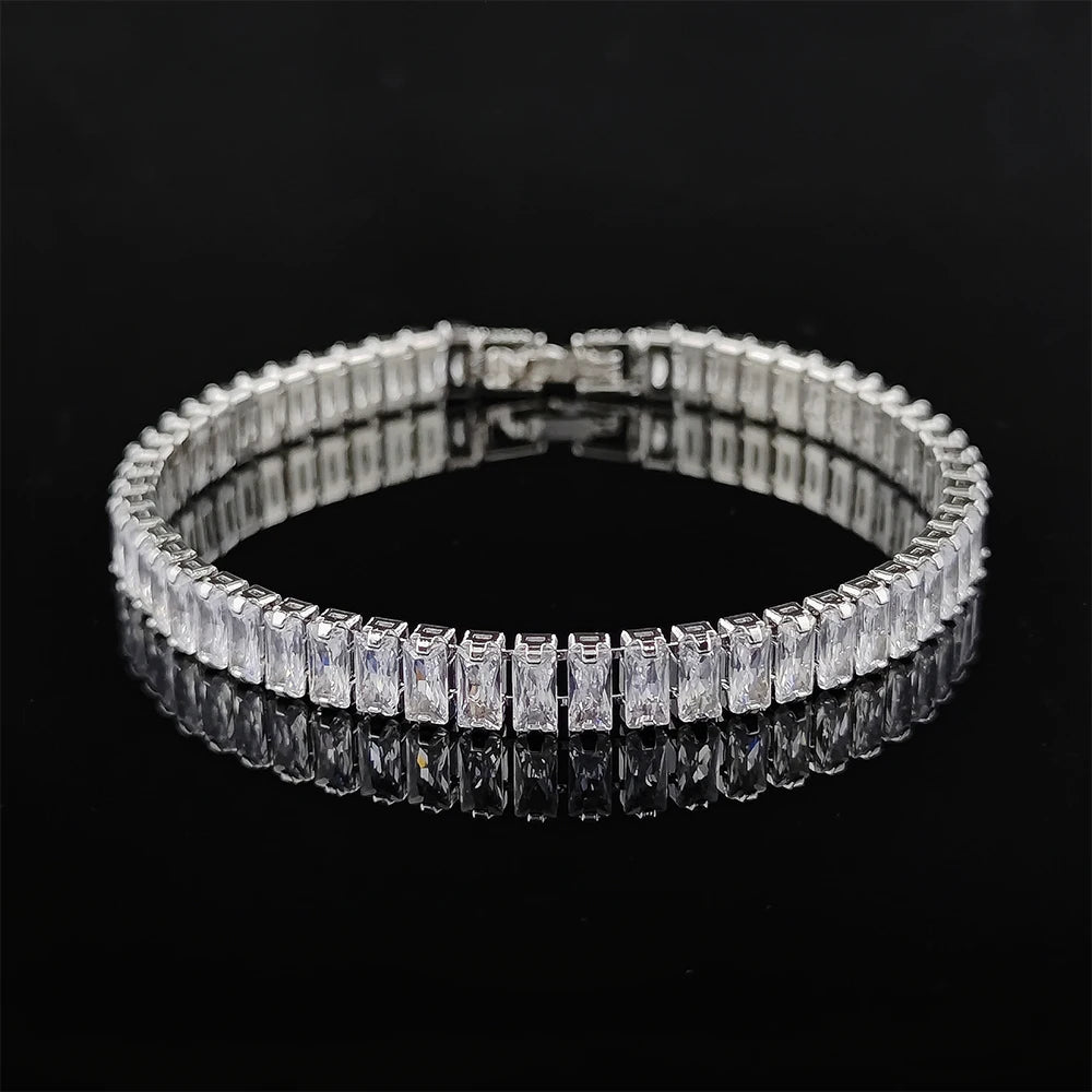 Gold Silver Color Tennis Bracelets Bangle for Women Wedding on Hand 99cents Man Jewelry Wholesale Goth Freeshippings Item S5877b
