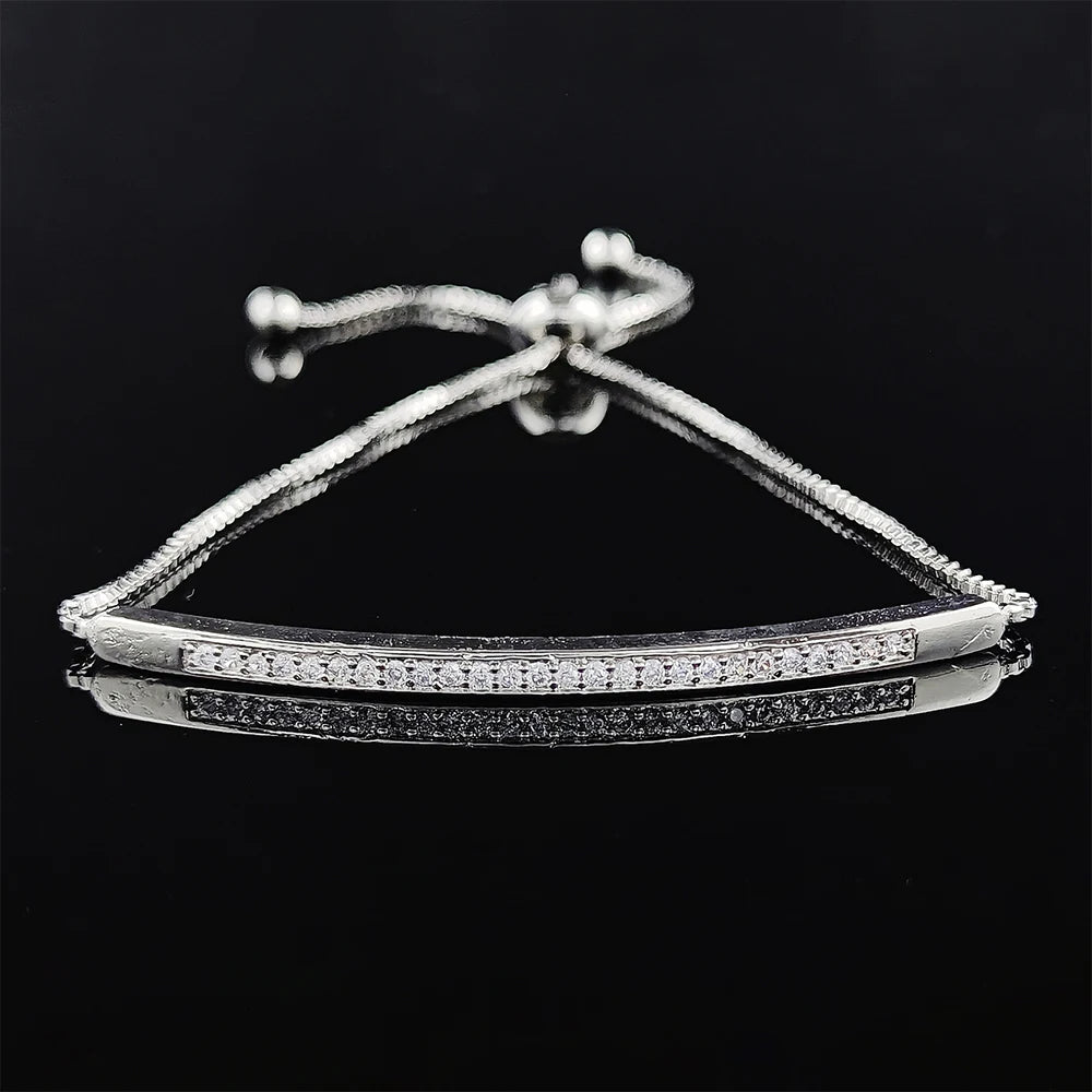 Gold Silver Color Tennis Bracelets Bangle for Women Wedding on Hand 99cents Man Jewelry Wholesale Goth Freeshippings Item S5877b