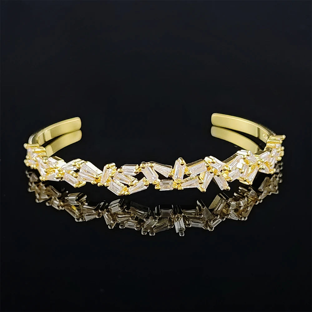 Gold Silver Color Tennis Bracelets Bangle for Women Wedding on Hand 99cents Man Jewelry Wholesale Goth Freeshippings Item S5877b