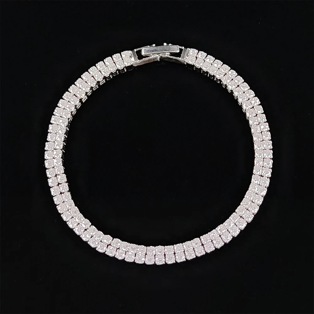 Gold Silver Color Tennis Bracelets Bangle for Women Wedding on Hand 99cents Man Jewelry Wholesale Goth Freeshippings Item S5877b