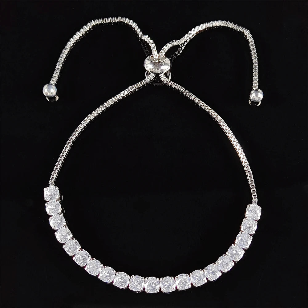 Gold Silver Color Tennis Bracelets Bangle for Women Wedding on Hand 99cents Man Jewelry Wholesale Goth Freeshippings Item S5877b