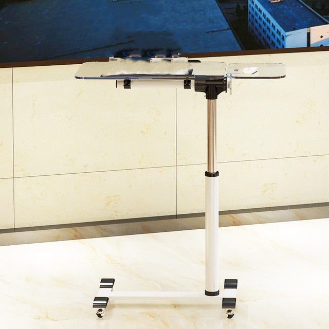 Glass Laptop Computer Table Bed with Removable Adjustable Bedside Lazy Table Computer Desk Office Desk  Laptop Stand - yun-testing-1