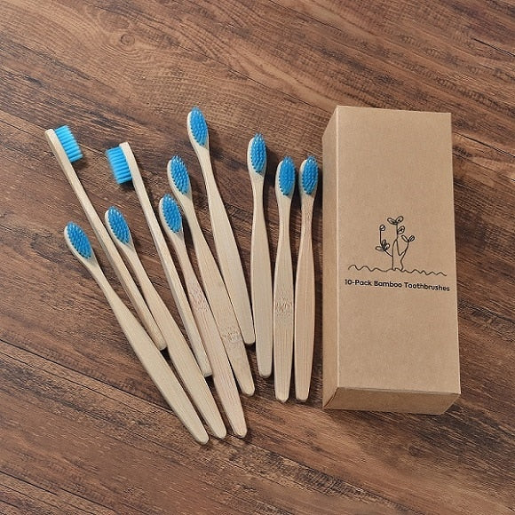 New design mixed color bamboo toothbrush Eco Friendly wooden Tooth Brush Soft bristle Tip Charcoal adults oral care toothbrush - yun-testing-1